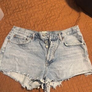 Agolde Women's Light Blue Denim Shorts